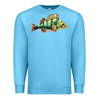 Ocean Blue Perch Fish Premium Sweatshirt - LillyAllenDesigns
