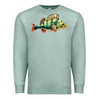 Seafoam Perch Fish Premium Sweatshirt - LillyAllenDesigns