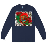 Navy mexican flag and roses Long Sleeve Tee - CTS Tumbler Store