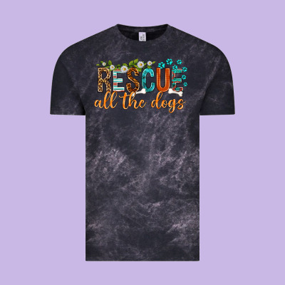 Rescue All The Dogs Vintage Tee Designed By Texasbilliewilder