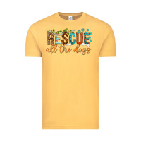 Vintage Mustard rescue all the dogs Vintage Tee - texasbilliewilder