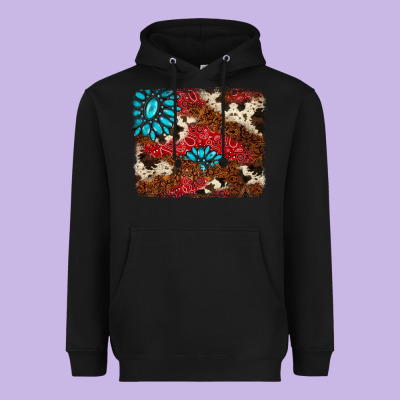 Gemstone Cowhide Background Heavyweight Hoodie Designed By Adodesignshop