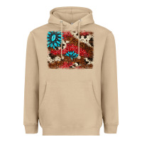 Mushroom gemstone cowhide background Heavyweight Hoodie - AdoDesignShop