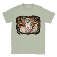 Matcha merino ram with leopard background Classic Tee - BarkalooDesign