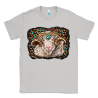 Moon Dust merino ram with leopard background Classic Tee - BarkalooDesign