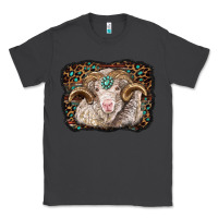 Smoke merino ram with leopard background Classic Tee - BarkalooDesign