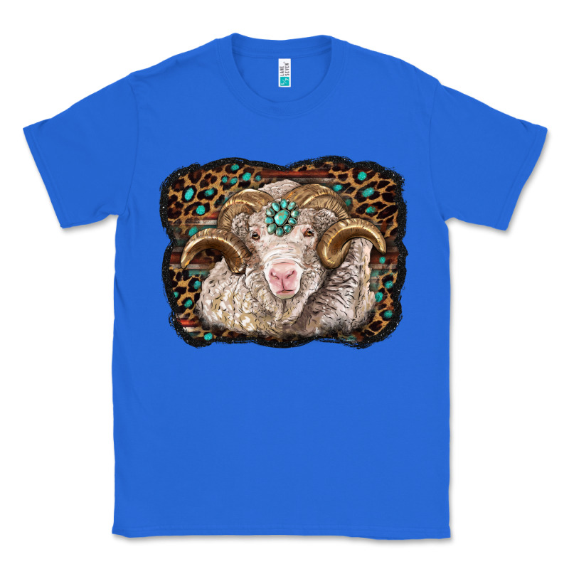 Merino Ram With Leopard Background Classic Tee by BarkalooDesign | Teevron