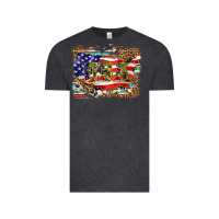 Vintage Black western america map usa Vintage Tee - BarkalooDesign