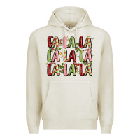 Oatmeal Heather fa la la la la la la la la Premium Hoodie - MaliasSmallBusiness