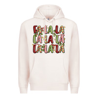 Pale Pink fa la la la la la la la la Premium Hoodie - MaliasSmallBusiness