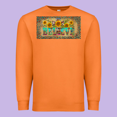 Western Believe Leopard Aztek License Plate Template Premium Sweatshirt Designed By Barkaloodesign