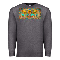 Charcoal Heather western believe leopard aztek license plate template Premium Sweatshirt - BarkalooDesign