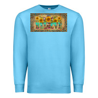Ocean Blue western believe leopard aztek license plate template Premium Sweatshirt - BarkalooDesign