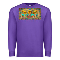 Purple western believe leopard aztek license plate template Premium Sweatshirt - BarkalooDesign