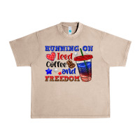 Running On Iced Coffe And Freedom Urban Heavy Tee | Teevron