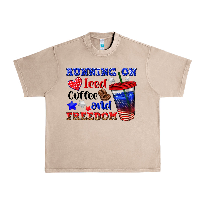 Running On Iced Coffe And Freedom Urban Heavy Tee by texasbilliewilder | Teevron