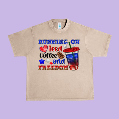 Urban Heavy Tee running on iced coffe and freedom