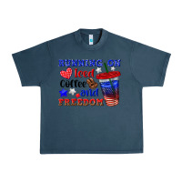 Midnight Navy running on iced coffe and freedom Urban Heavy Tee - texasbilliewilder