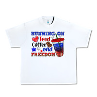 White running on iced coffe and freedom Urban Heavy Tee - texasbilliewilder