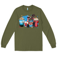 Army Green usa coffee cups Long Sleeve Tee - Zillion Design Studio