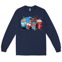 Navy usa coffee cups Long Sleeve Tee - Zillion Design Studio