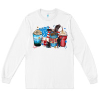 White usa coffee cups Long Sleeve Tee - Zillion Design Studio