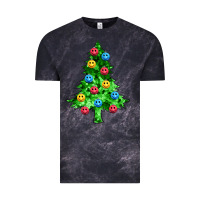 Cloud Black sequin's christmas tree Vintage Tee - Zillion Design Studio