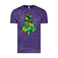 Cloud Purple sequin's christmas tree Vintage Tee - Zillion Design Studio