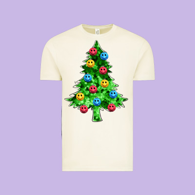 Sequin's Christmas Tree Vintage Tee Designed By Zillion Design Studio