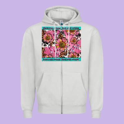 Breast Cancer Awareness Zipper Hoodie Designed By Adodesignshop