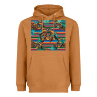 Meerkat bucking bronco serape turquoise Heavyweight Hoodie - Artiststas