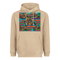 Mushroom bucking bronco serape turquoise Heavyweight Hoodie - Artiststas