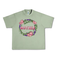 Oil Green mother with floral wreath Urban Heavy Tee - RanaPortraitStore