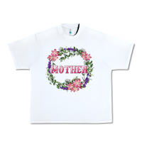 White mother with floral wreath Urban Heavy Tee - RanaPortraitStore
