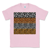Bubblegum Pink safari animals seamless pattern Classic Tee - BundleAndBundleShop