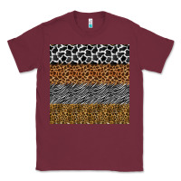 Burgundy safari animals seamless pattern Classic Tee - BundleAndBundleShop