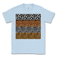 Dusty Blue safari animals seamless pattern Classic Tee - BundleAndBundleShop