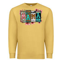 Antique Gold license letters floral mama Premium Sweatshirt - Jasminsmagicworld
