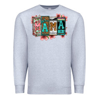 Heather Grey license letters floral mama Premium Sweatshirt - Jasminsmagicworld