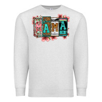 Oatmeal Heather license letters floral mama Premium Sweatshirt - Jasminsmagicworld
