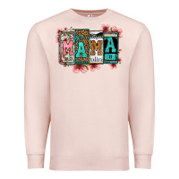 Pale Pink license letters floral mama Premium Sweatshirt - Jasminsmagicworld
