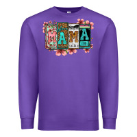 Purple license letters floral mama Premium Sweatshirt - Jasminsmagicworld