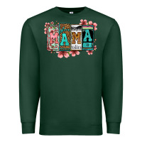Sports Green license letters floral mama Premium Sweatshirt - Jasminsmagicworld