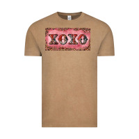 Vintage Coffee Xoxo cowhide and leopard Vintage Tee - RanaPortraitStore
