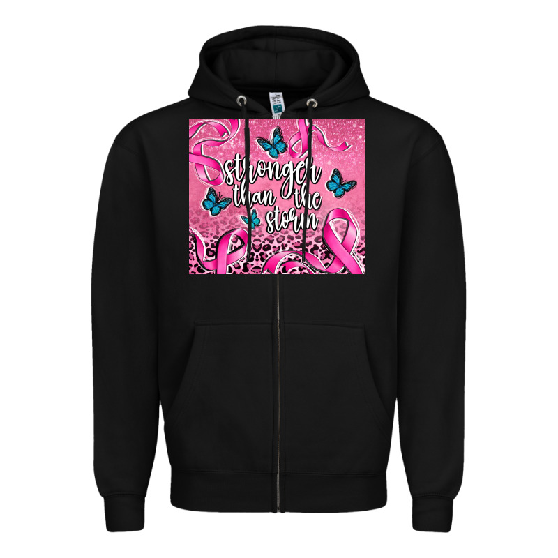Stronger Than The Stormcancer Zipper Hoodie by AdoDesignShop | Teevron