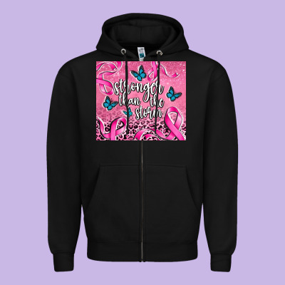 Stronger Than The Stormcancer Zipper Hoodie Designed By Adodesignshop