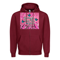 Burgundy stronger than the stormcancer Zipper Hoodie - AdoDesignShop