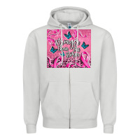 Dove Grey stronger than the stormcancer Zipper Hoodie - AdoDesignShop