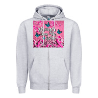 Heather Grey stronger than the stormcancer Zipper Hoodie - AdoDesignShop