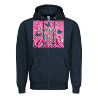 Navy stronger than the stormcancer Zipper Hoodie - AdoDesignShop